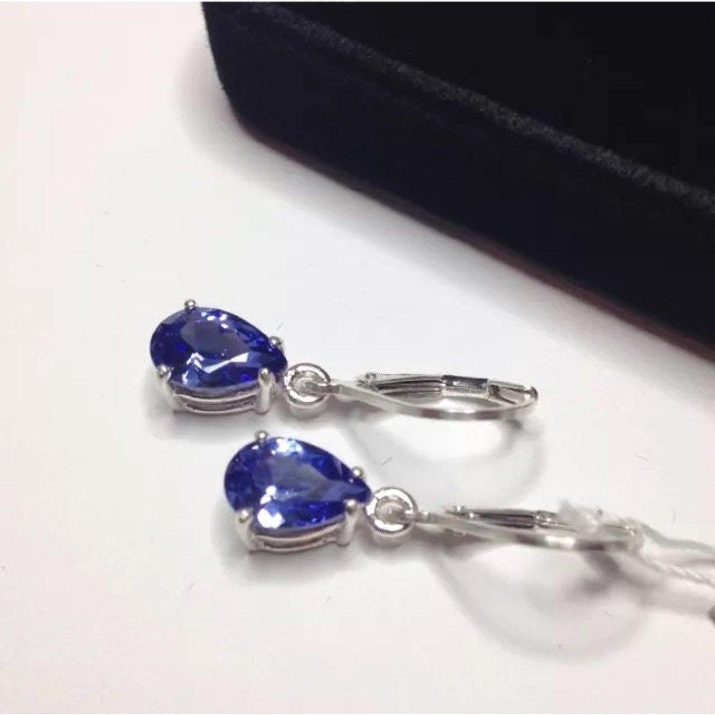 Beautiful 4.5ctw Pear Cut Tanzanite Earrings Jewelry Gift December Birthstone