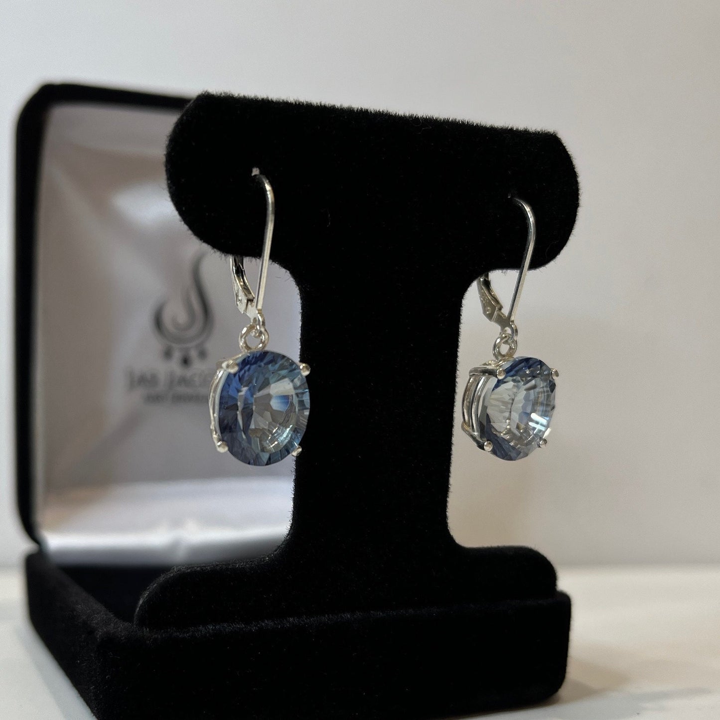 Gorgeous 9ctw Iolite Quartz Earrings in Sterling Silver Iolite Earrings