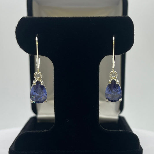 Beautiful 4.5ctw Pear Cut Tanzanite Earrings Jewelry Gift December Birthstone