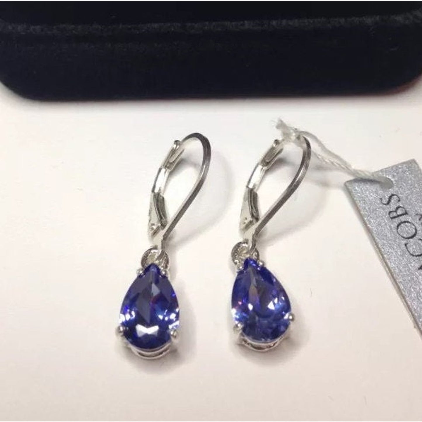 Beautiful 4.5ctw Pear Cut Tanzanite Earrings Jewelry Gift December Birthstone