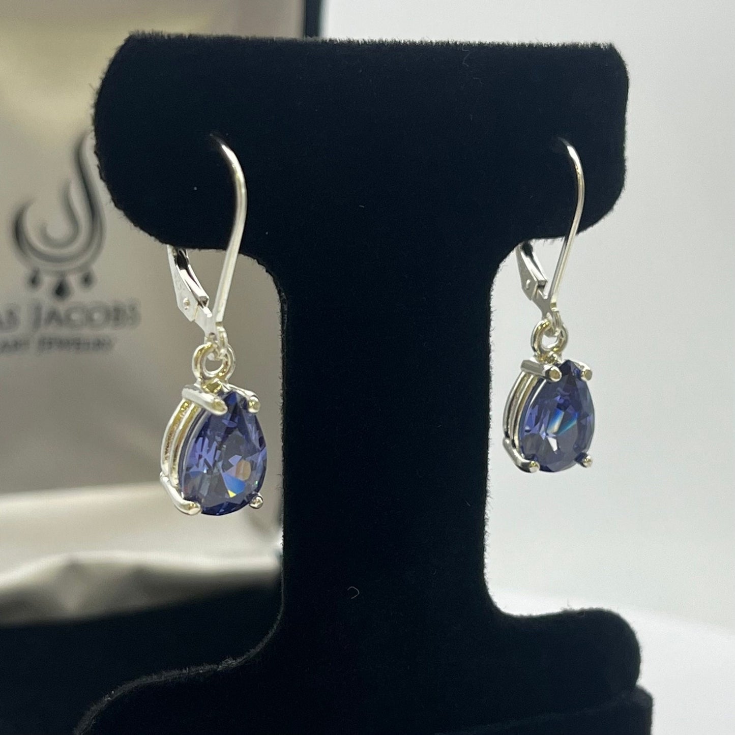 Beautiful 4.5ctw Pear Cut Tanzanite Earrings Jewelry Gift December Birthstone