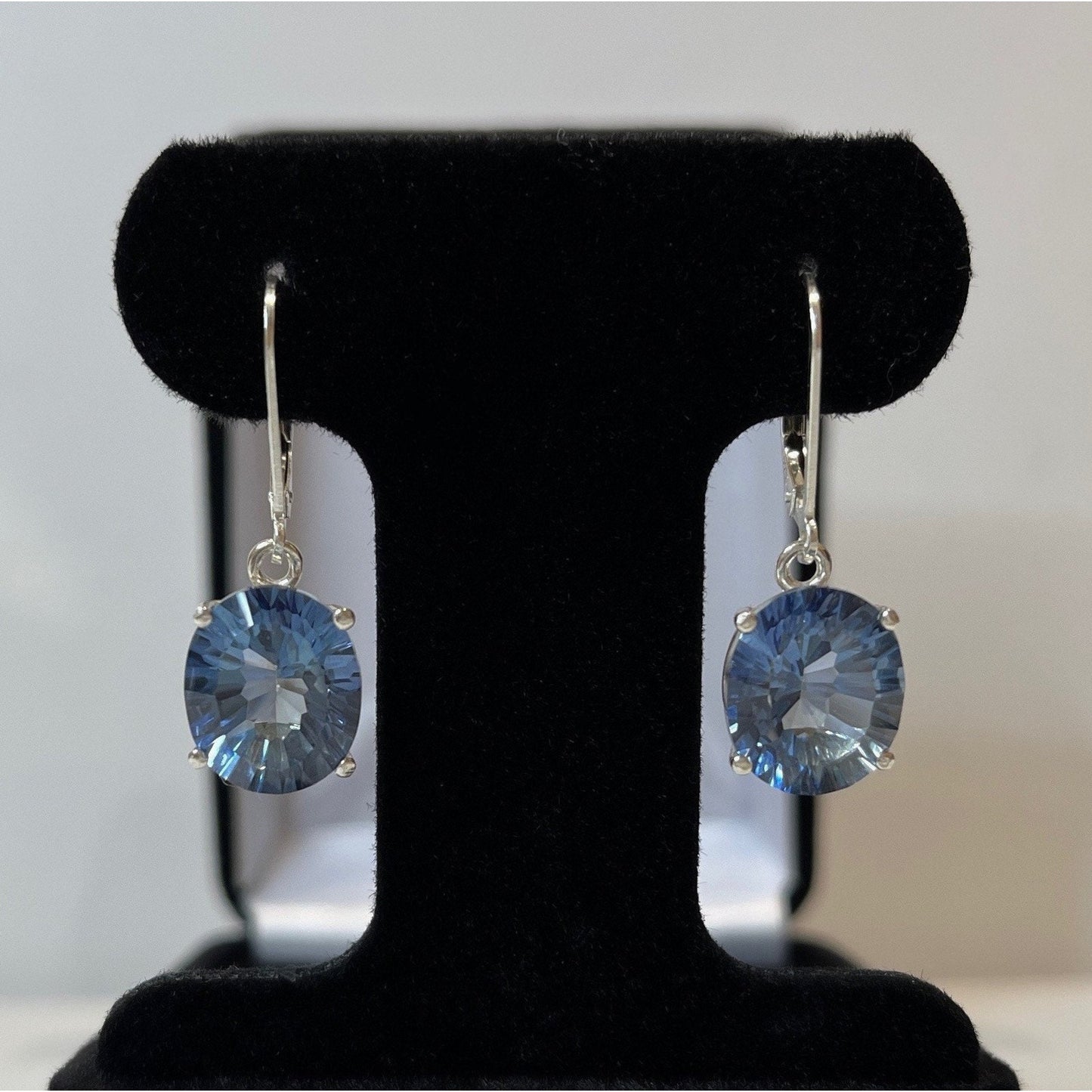 Gorgeous 9ctw Iolite Quartz Earrings in Sterling Silver Iolite Earrings