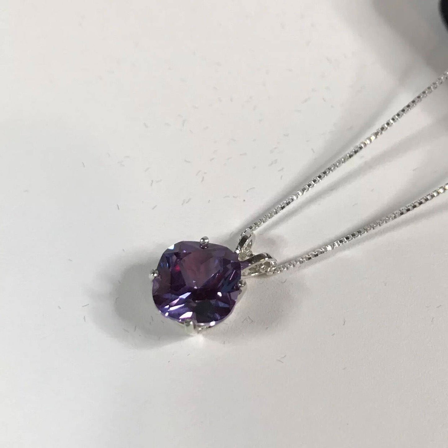 Gorgeous 15ctw Cushion Cut Alexandrite Necklace & Earrings Set Color Change June Birthstone Holiday Jewelry Gift