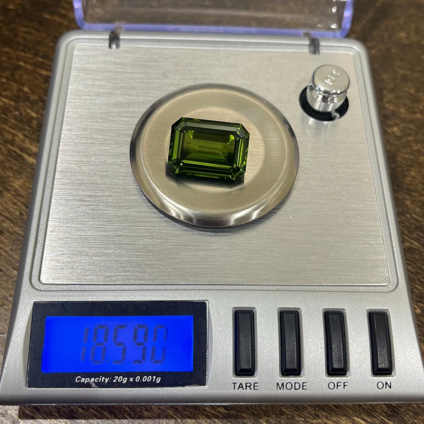 BEAUTIFUL 18.5ct Emerald Cut Peridot Necklace in Sterling Silver Pendant Jewelry Gift Holiday August Birthstone Large Peridot Necklace Lab