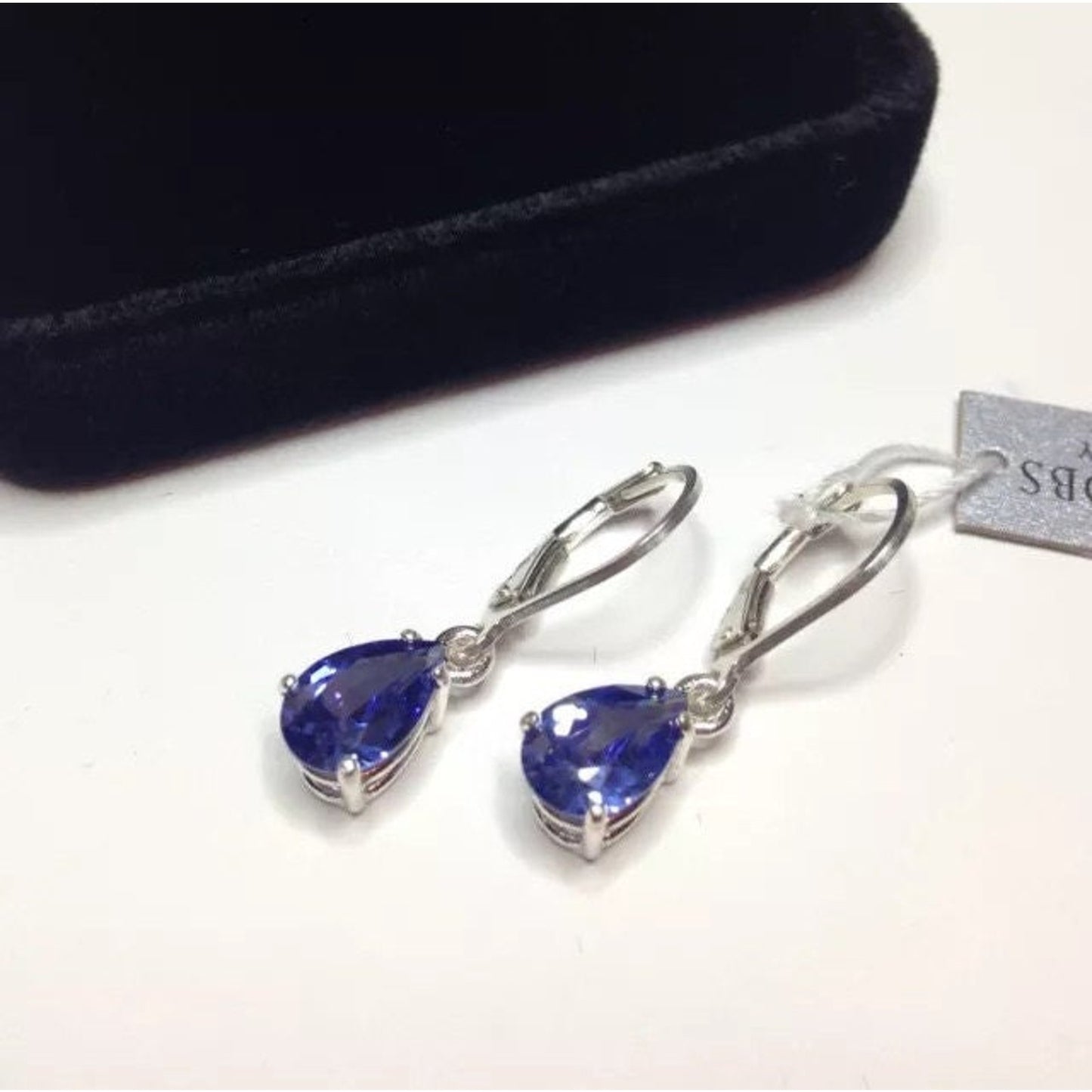 Beautiful 4.5ctw Pear Cut Tanzanite Earrings Jewelry Gift December Birthstone