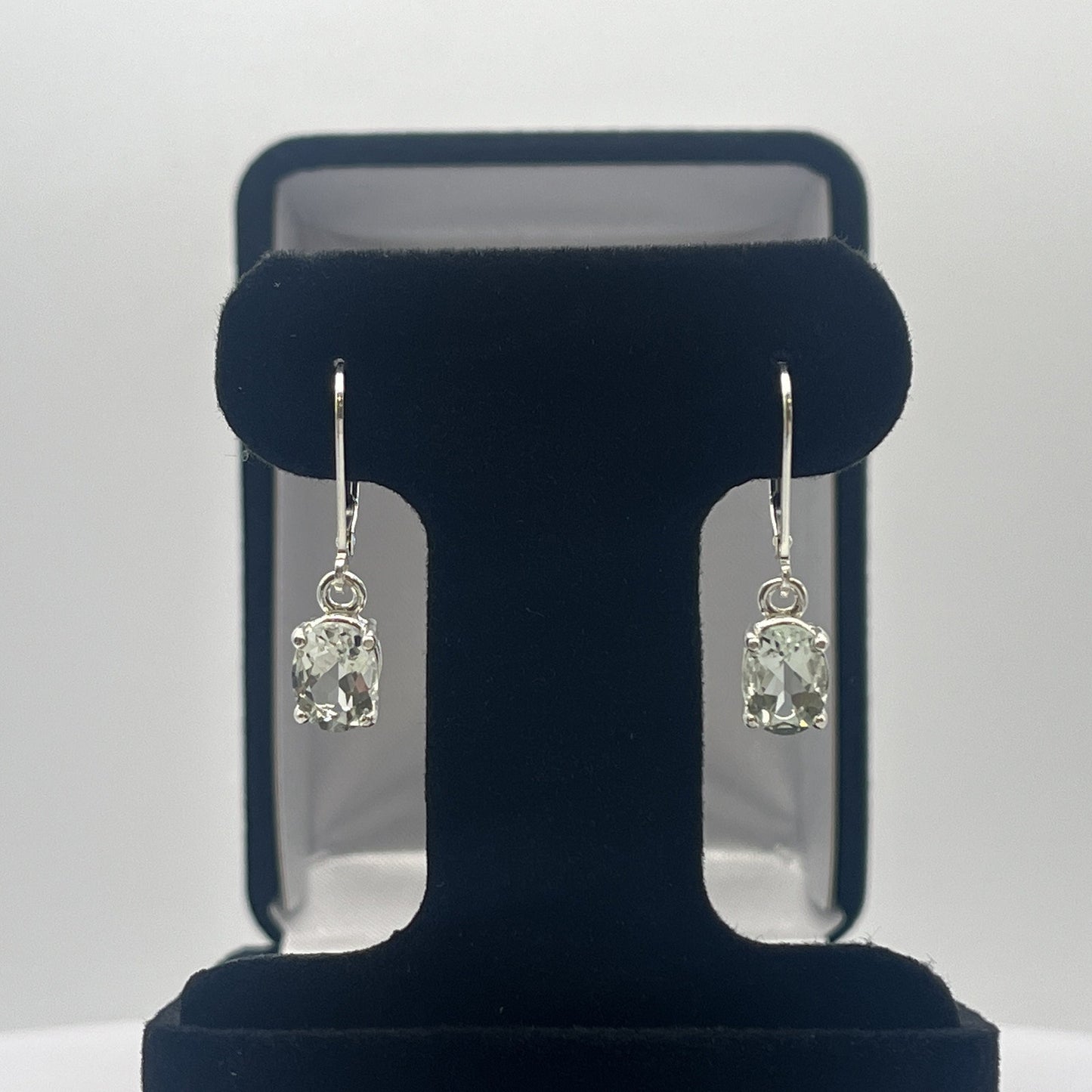 Beautiful 2.3ctw Pale Green Quartz in Sterling Silver Green Amethyst Earrings