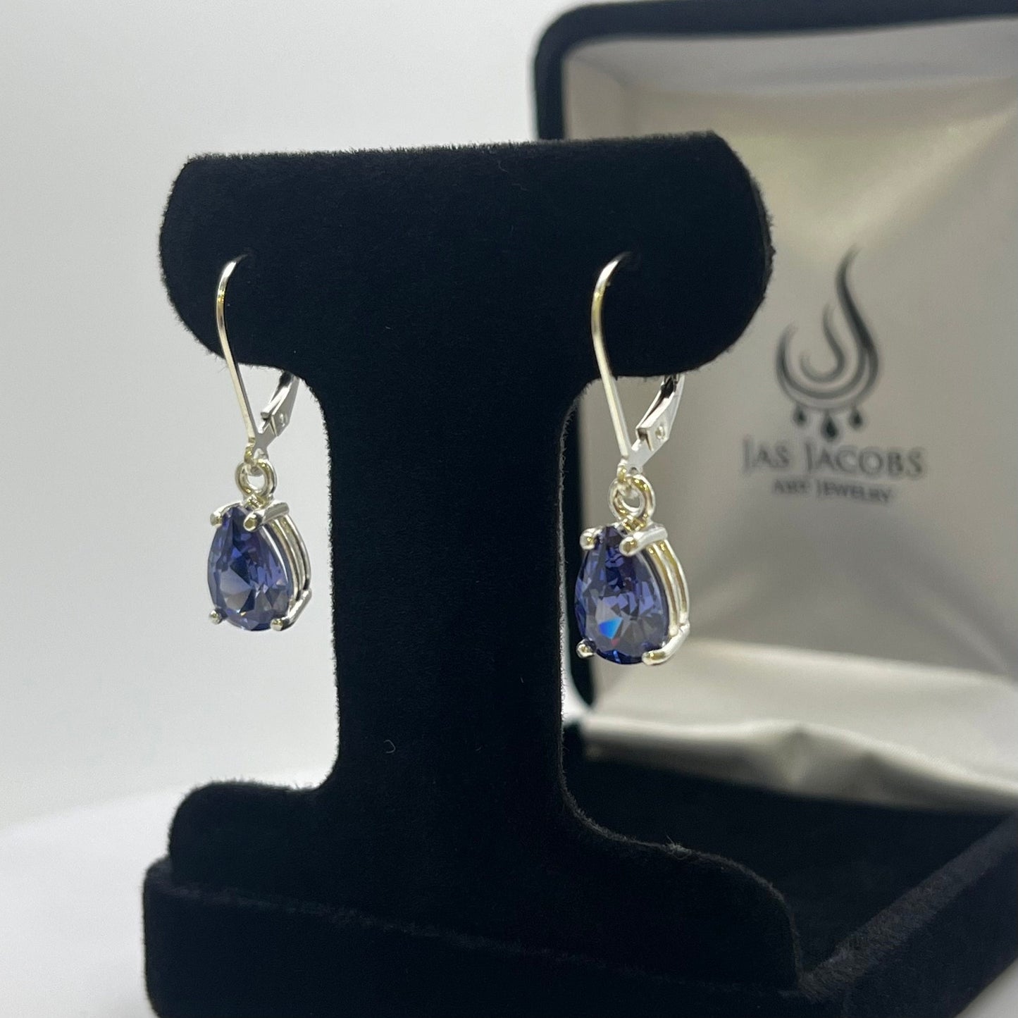 Beautiful 4.5ctw Pear Cut Tanzanite Earrings Jewelry Gift December Birthstone