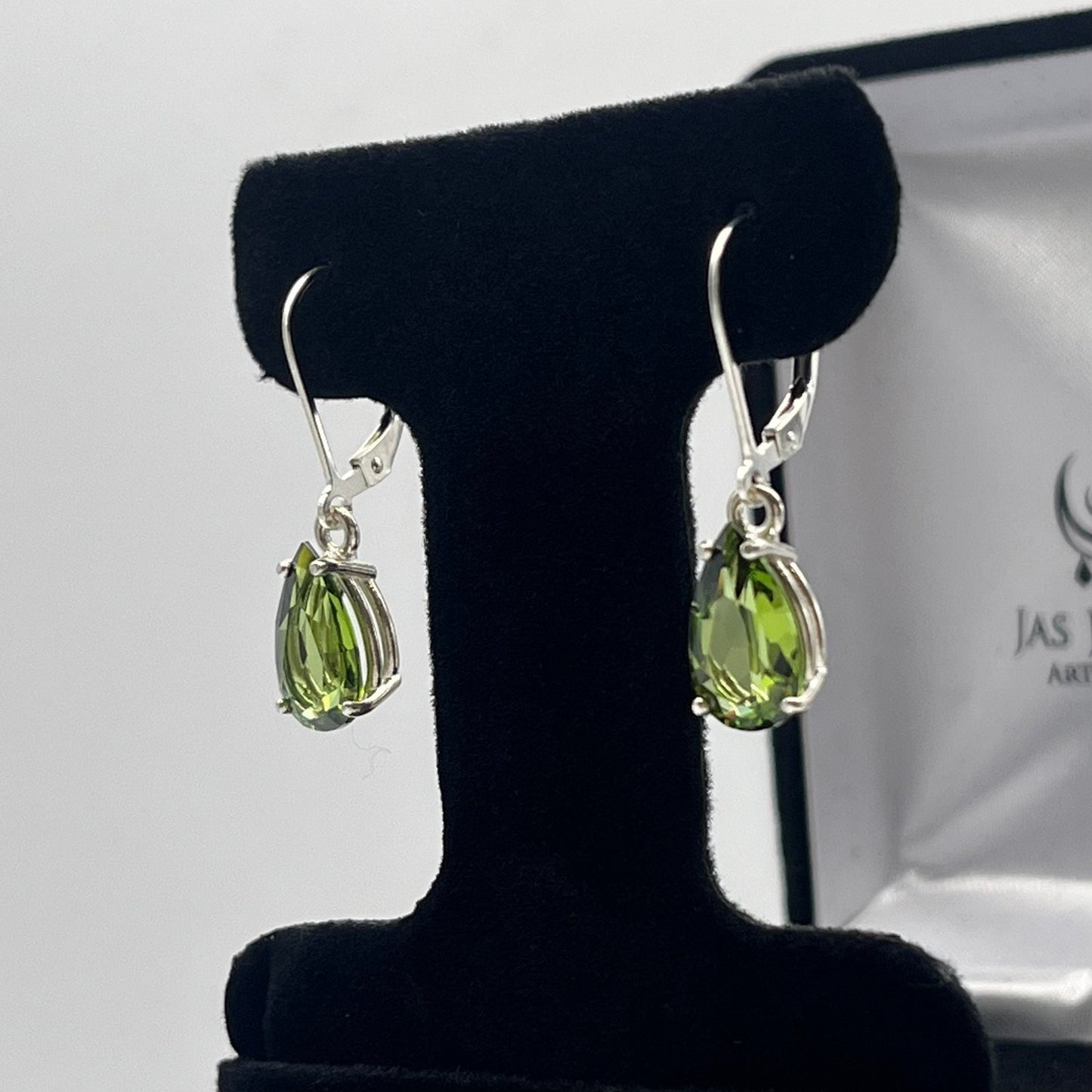 Beautiful 5ctw Pear Cut Peridot Earrings Sterling Silver Trending Jewelry Gift Peridot Earrings August Birthstone