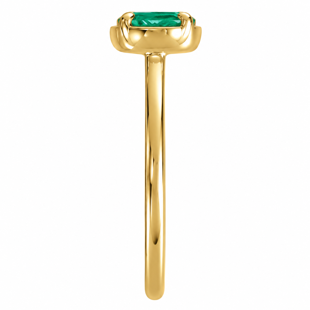 1.12ct Oval Lab Grown Emerald Solitaire Ring – Modern Minimalist