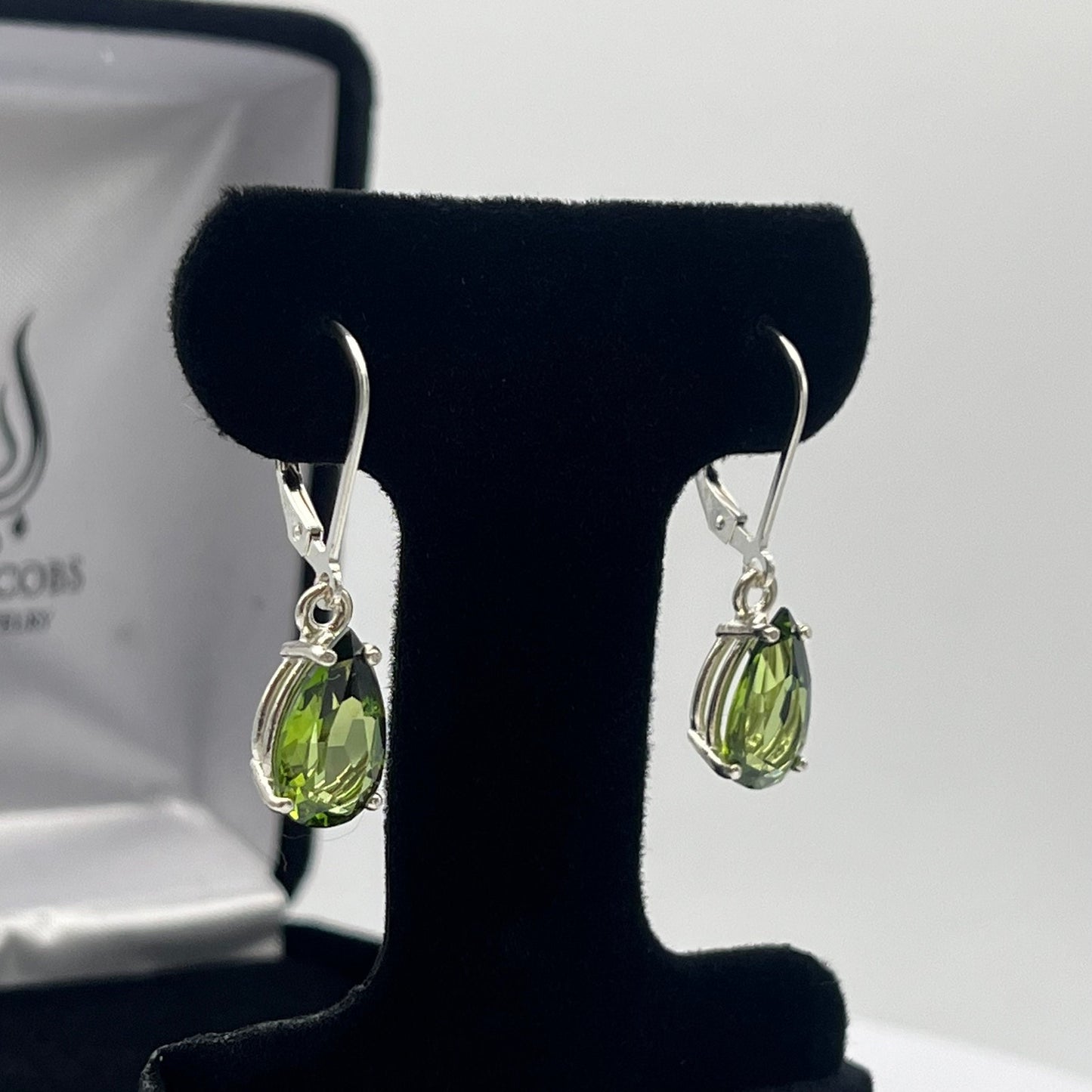 Beautiful 5ctw Pear Cut Peridot Earrings Sterling Silver Trending Jewelry Gift Peridot Earrings August Birthstone