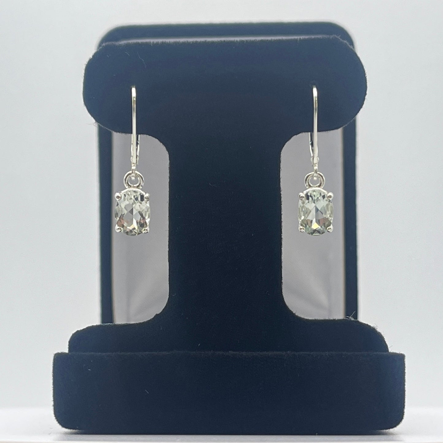 Beautiful 2.3ctw Pale Green Quartz in Sterling Silver Green Amethyst Earrings