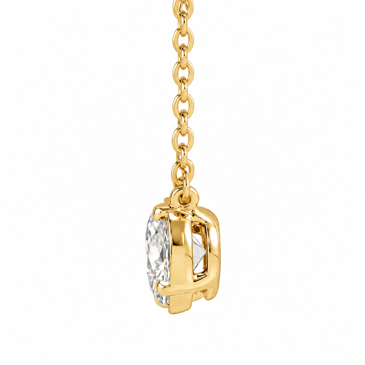 1.25ct Lab Grown Oval Diamond East-West Necklace