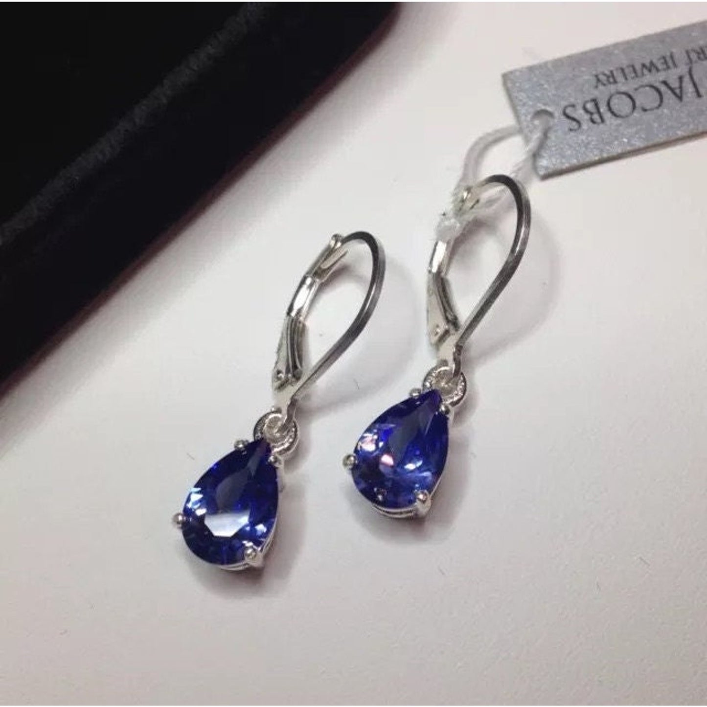 Beautiful 4.5ctw Pear Cut Tanzanite Earrings Jewelry Gift December Birthstone