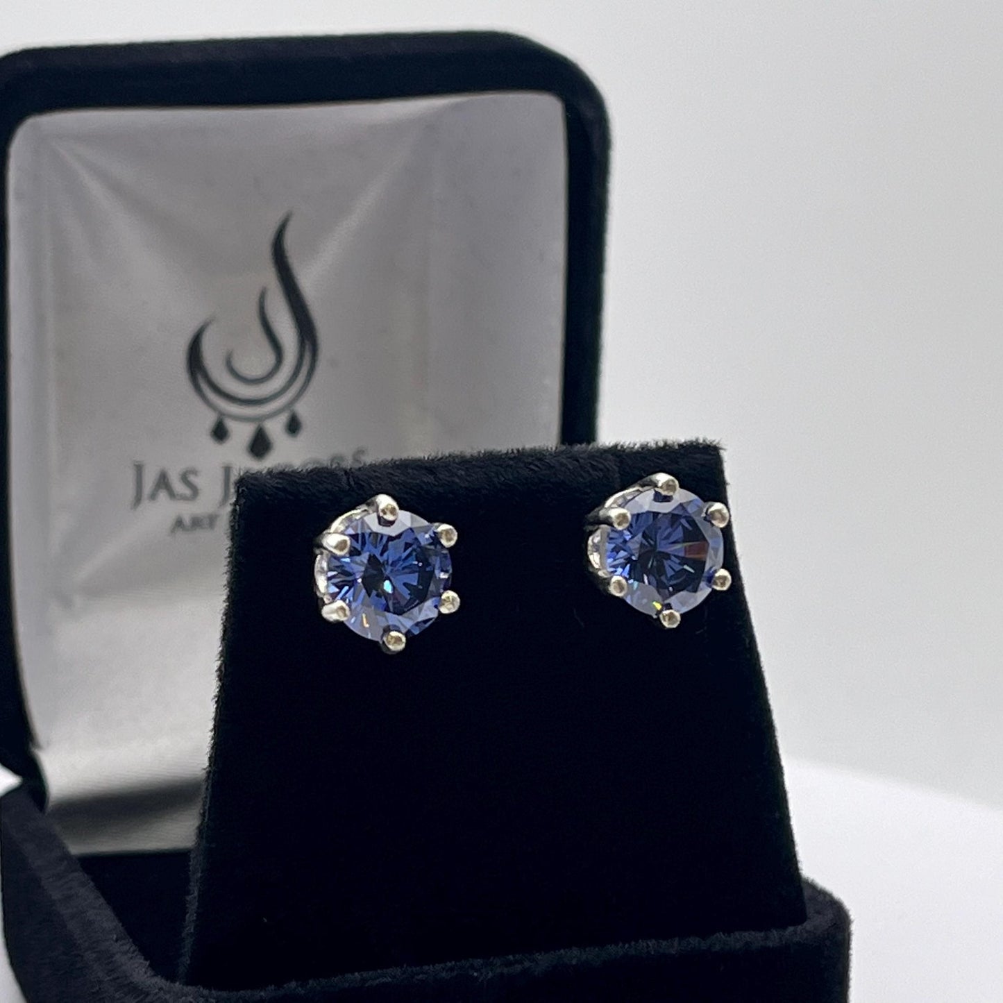 Beautiful 4ct Violet Blue Tanzanite Earrings Stud Sterling Silver Trending Jewelry Gift Tanzanite Jewelry Niece