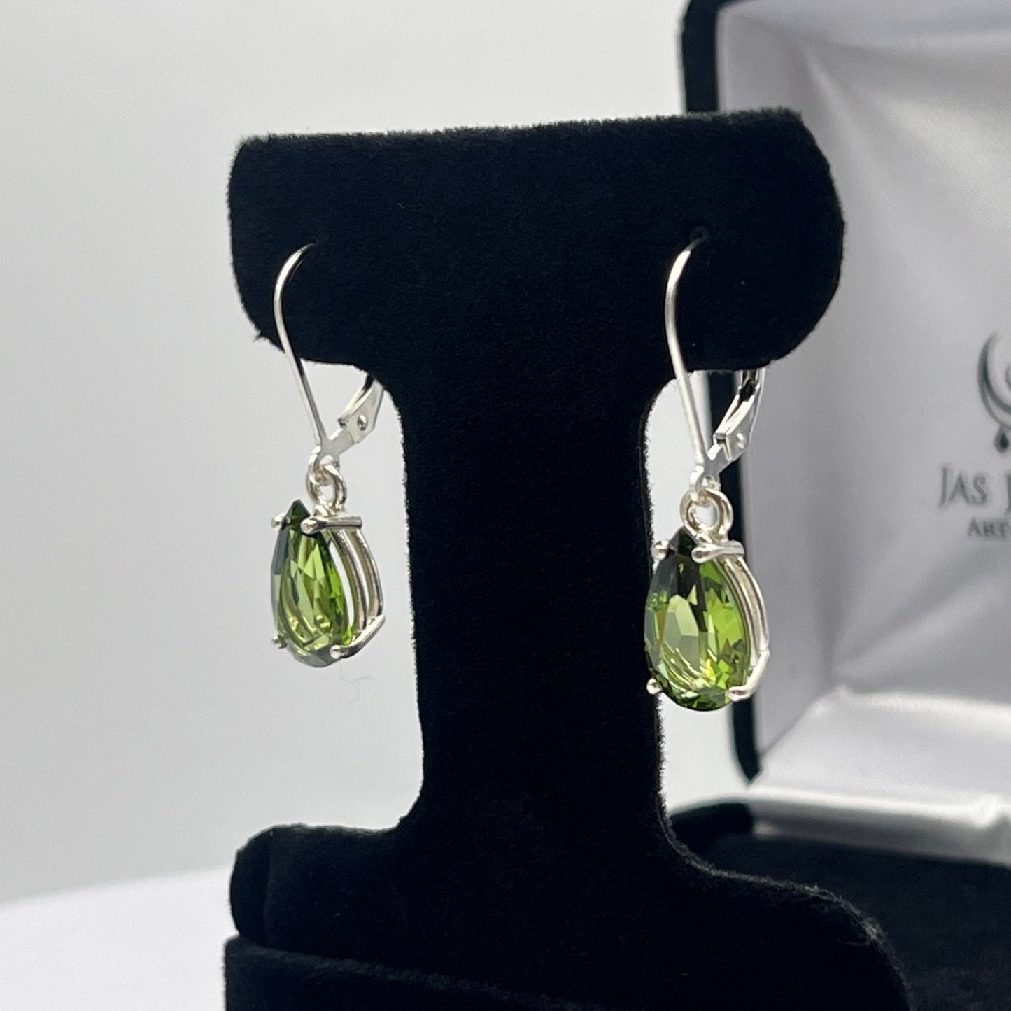 Beautiful 5ctw Pear Cut Peridot Earrings Sterling Silver Trending Jewelry Gift Peridot Earrings August Birthstone
