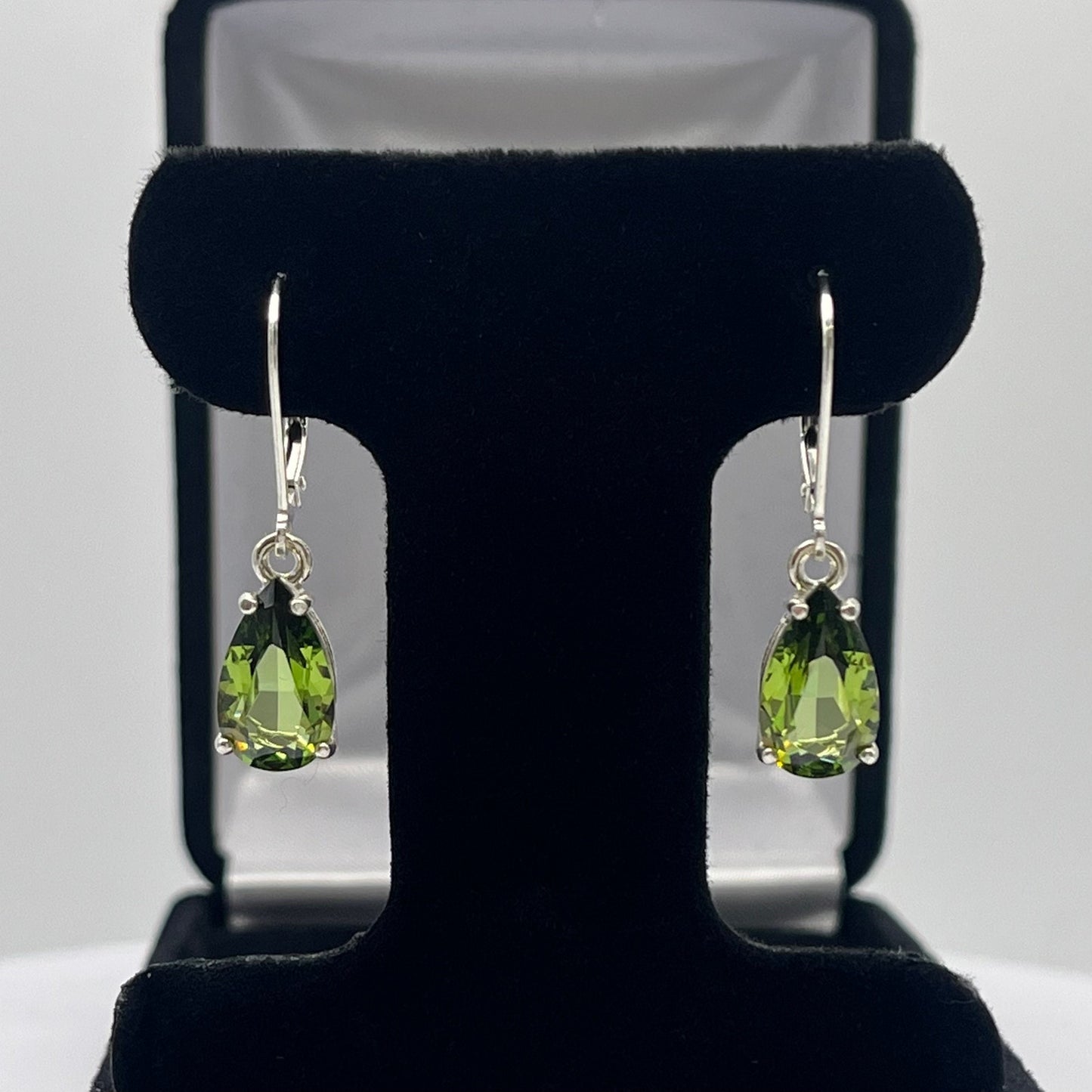 Beautiful 5ctw Pear Cut Peridot Earrings Sterling Silver Trending Jewelry Gift Peridot Earrings August Birthstone