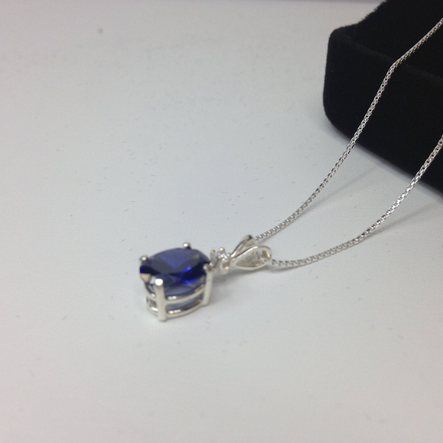 Beautiful Tanzanite & White Sapphire Pendant Necklace Sterling Silver Oval Cut Tanzanite Pendant Necklace with Accents Jewelry Trends Gift
