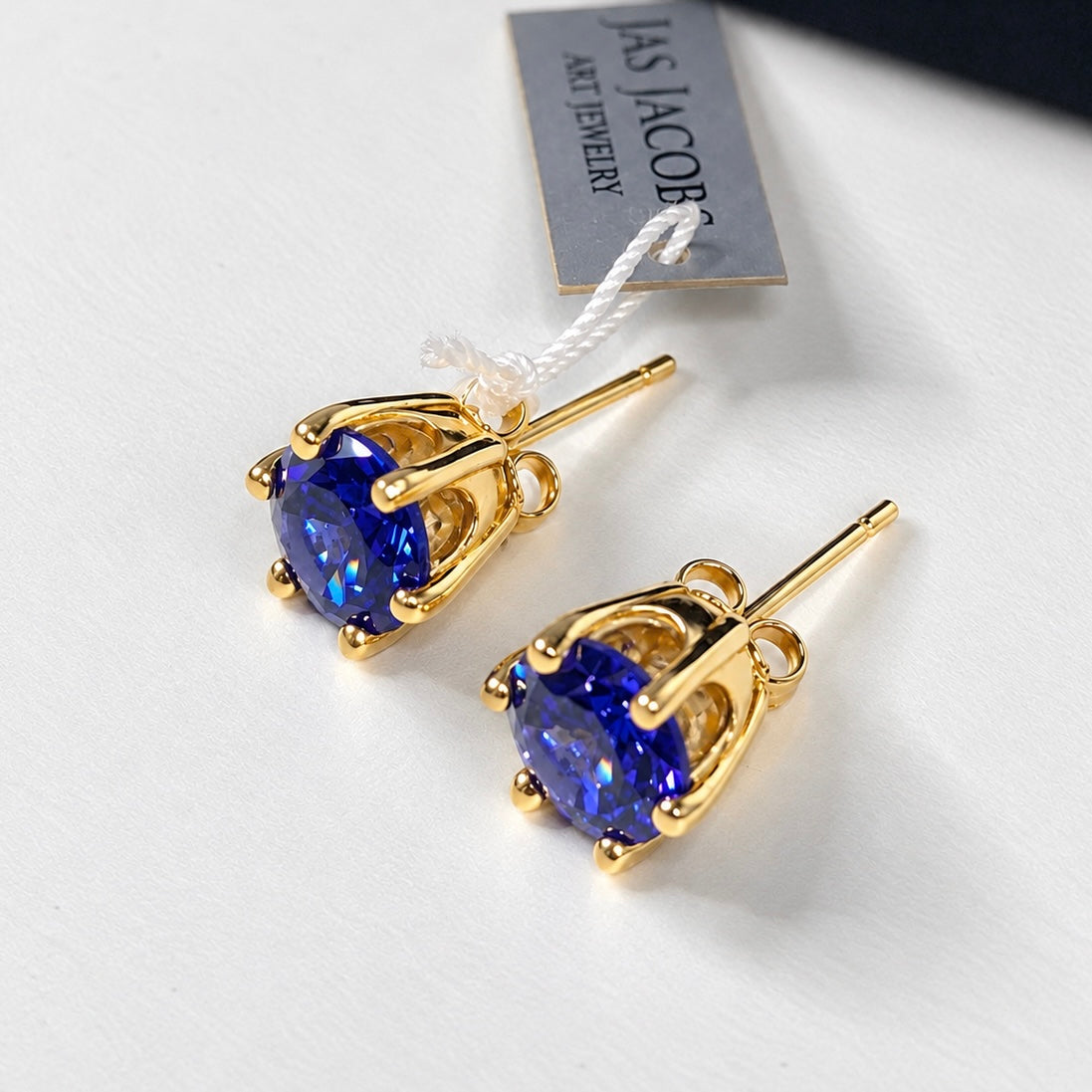 4ctw Round Tanzanite Six-Prong Stud Earrings