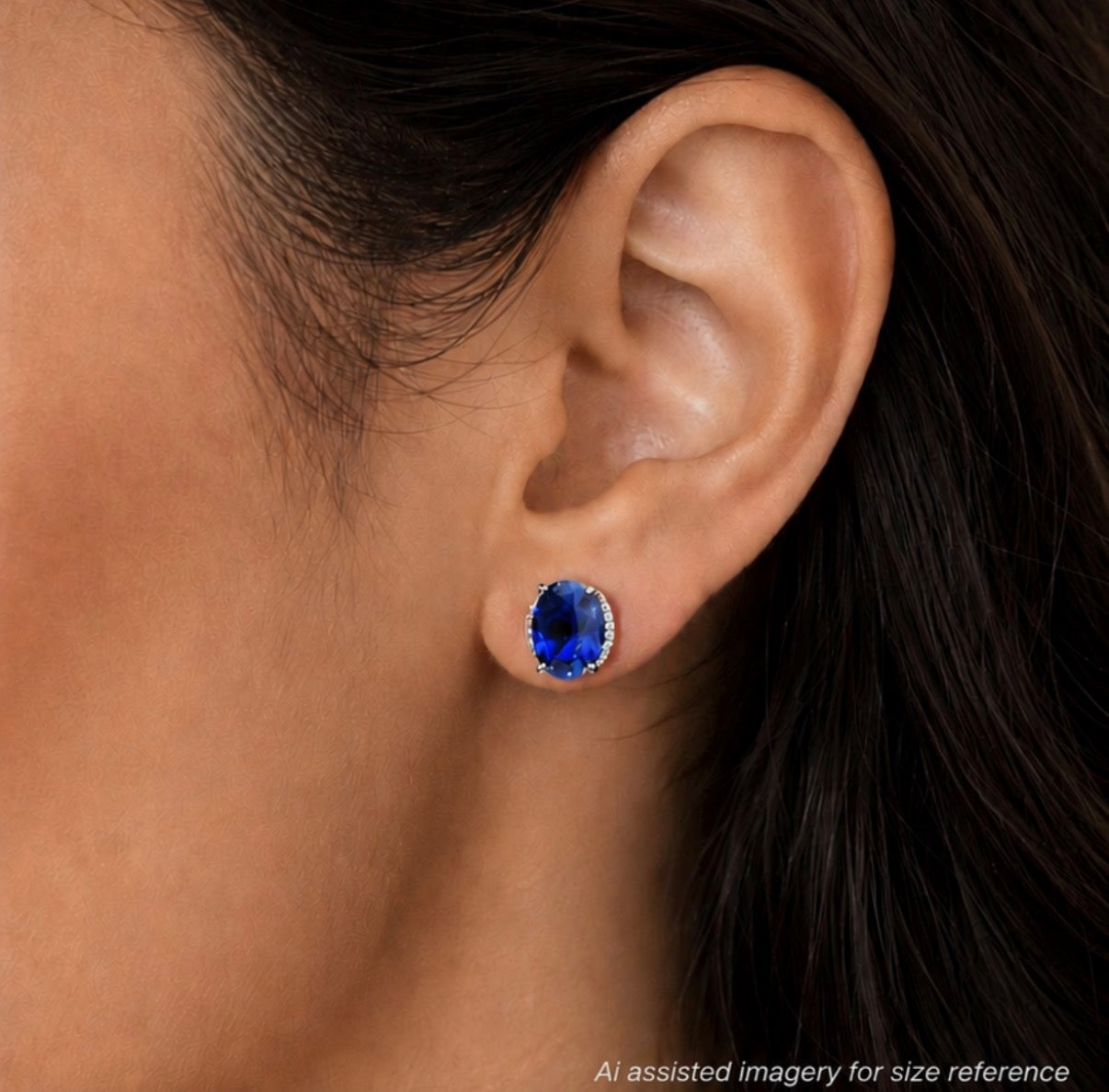 4ctw Diamond and Sapphire Earrings