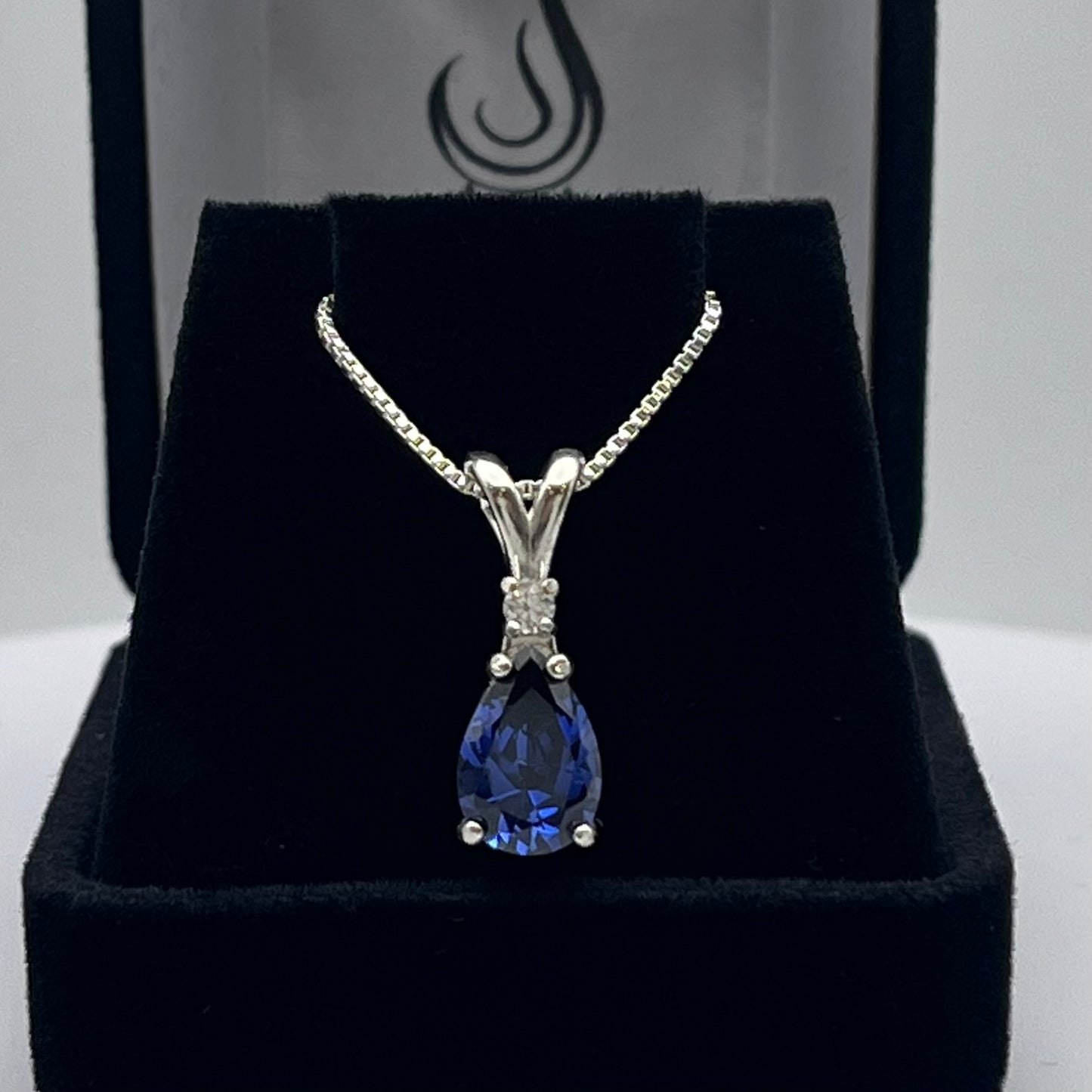 BEAUTIFUL 4ctw Pear Cut London Blue Spinel Earrings December Birthstone Jewelry Gift