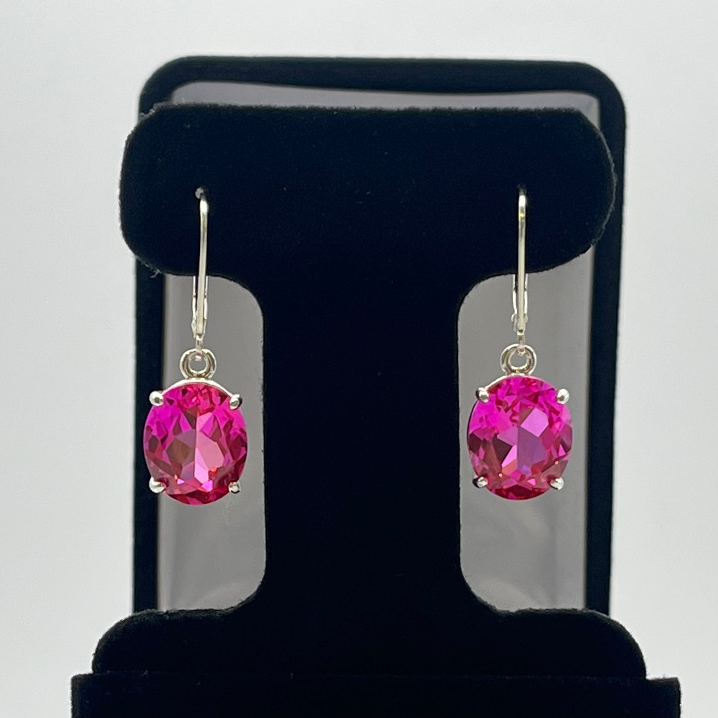 BEAUTIFUL 4ctw Pear Cut London Blue Spinel Earrings December Birthstone Jewelry Gift