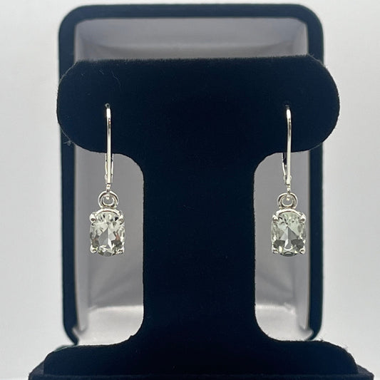Beautiful 2.3ctw Pale Green Quartz in Sterling Silver Green Amethyst Earrings