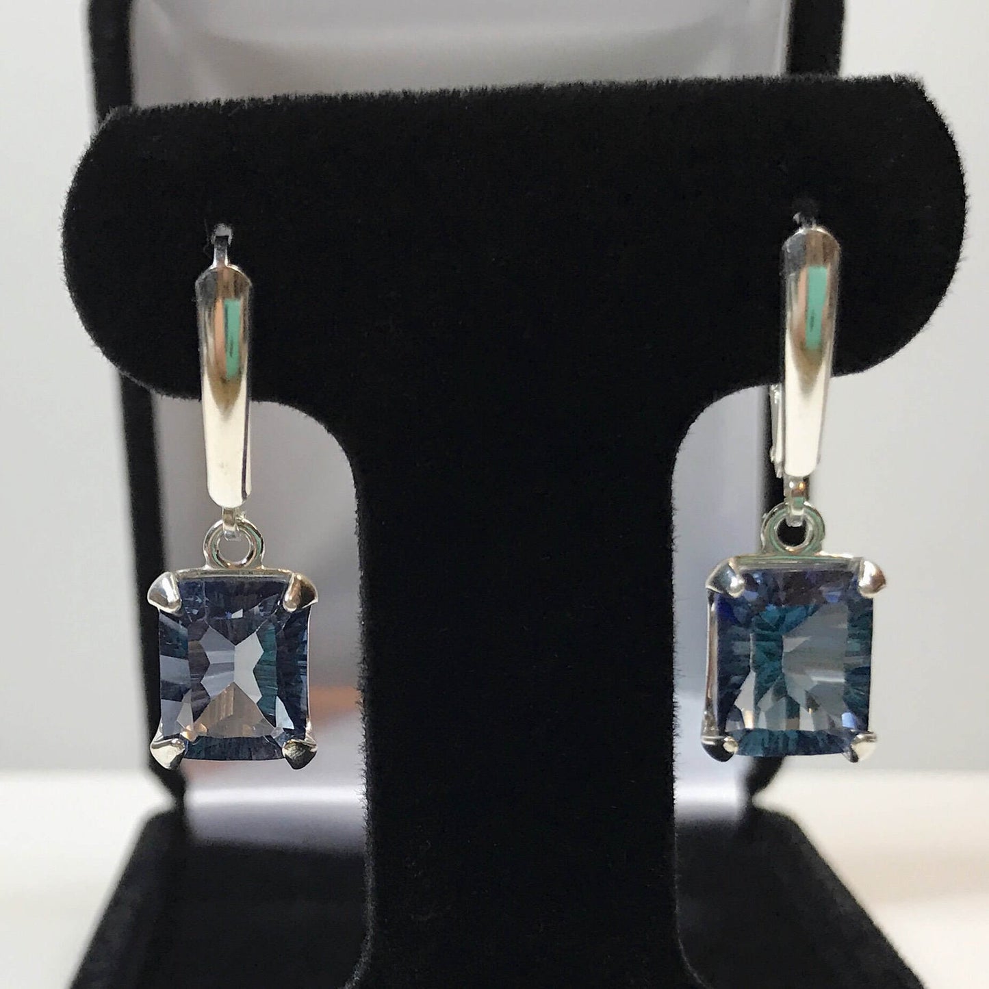 Gorgeous 8ct Iolite Quartz Earrings in Sterling Silver