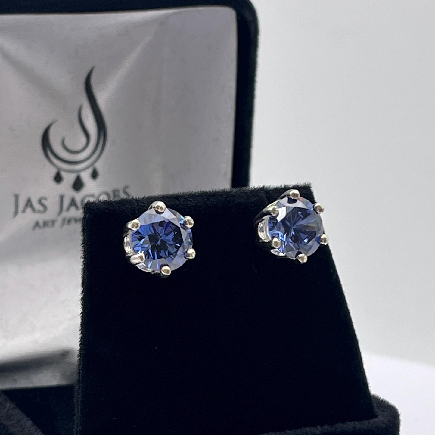 Beautiful 4ct Violet Blue Tanzanite Earrings Stud Sterling Silver Trending Jewelry Gift Tanzanite Jewelry Niece