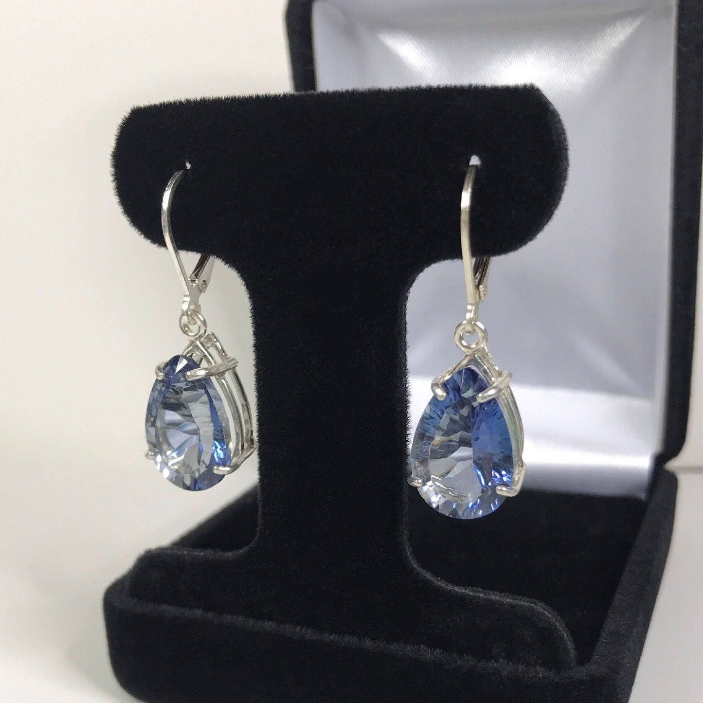 Gorgeous 10ctw Iolite Quartz Earrings in Sterling Silver Iolite Earrings