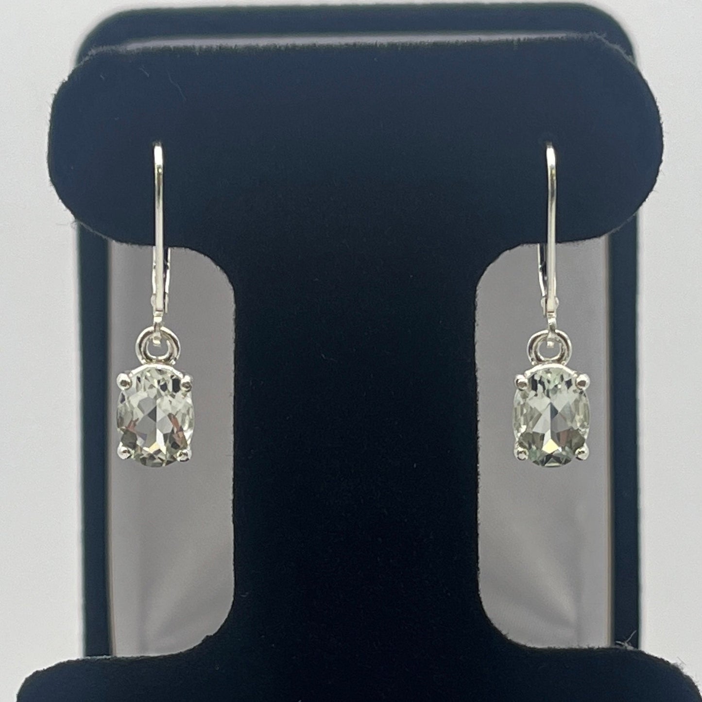 Beautiful 2.3ctw Pale Green Quartz in Sterling Silver Green Amethyst Earrings