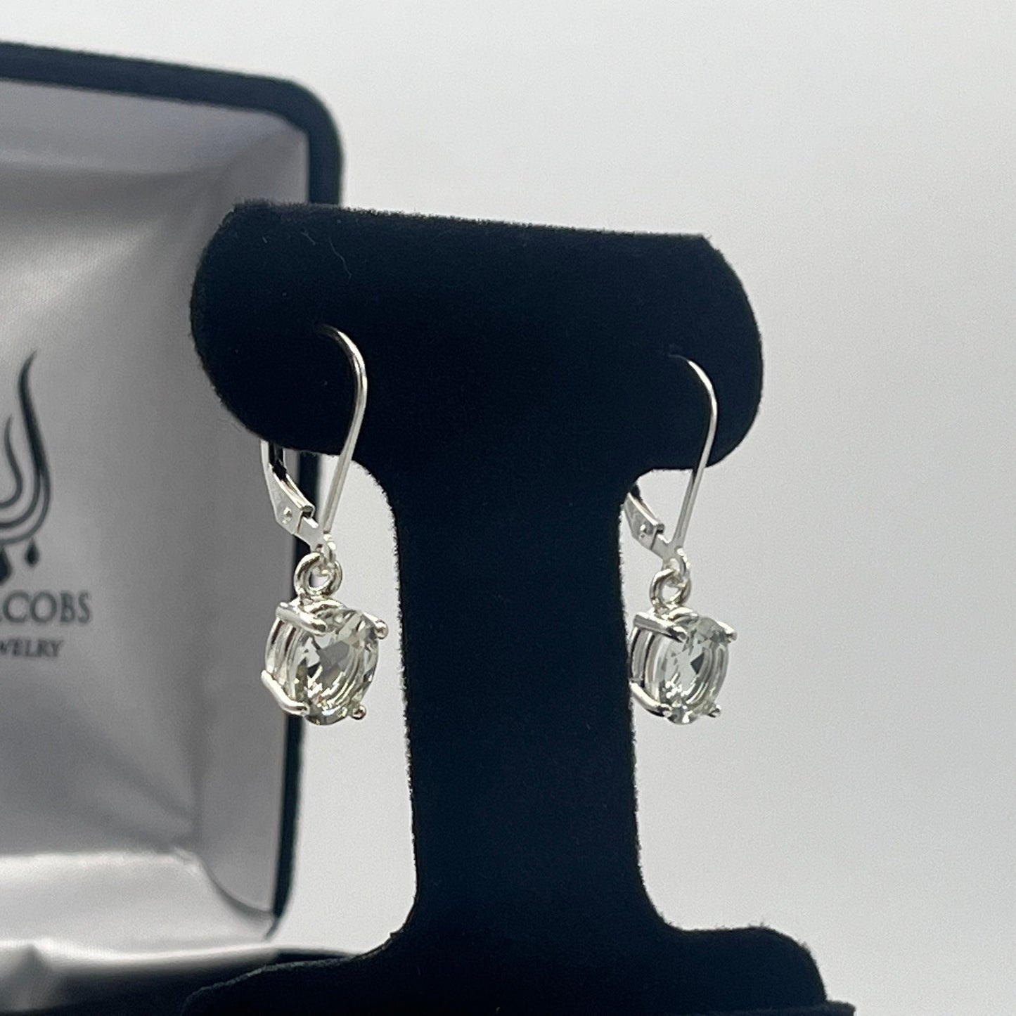 Beautiful 2.3ctw Pale Green Quartz in Sterling Silver Green Amethyst Earrings