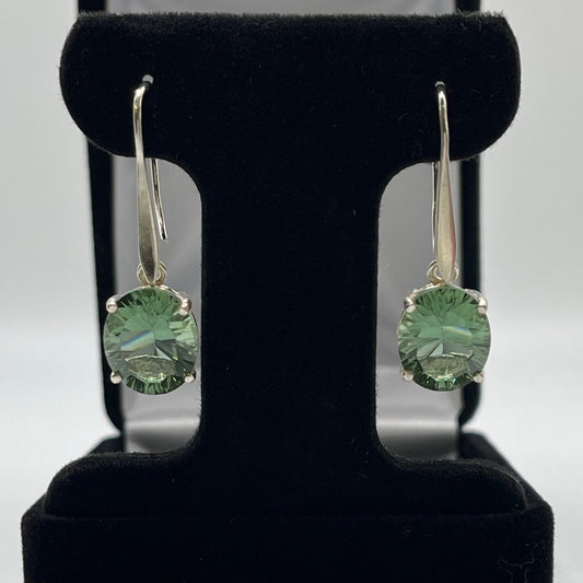 Gorgeous 9ctw Natural Green Quartz Earrings Sterling Silver Oval Cut Green Amethyst Trending Jewelry Gift