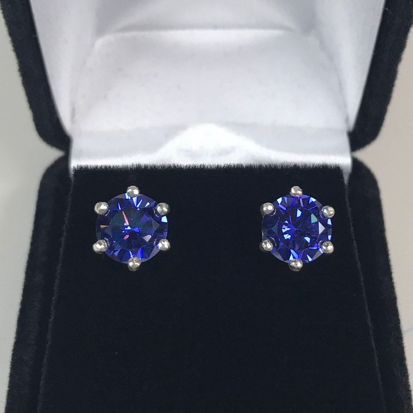Beautiful 4ct Violet Blue Tanzanite Earrings Stud Sterling Silver Trending Jewelry Gift Tanzanite Jewelry Niece