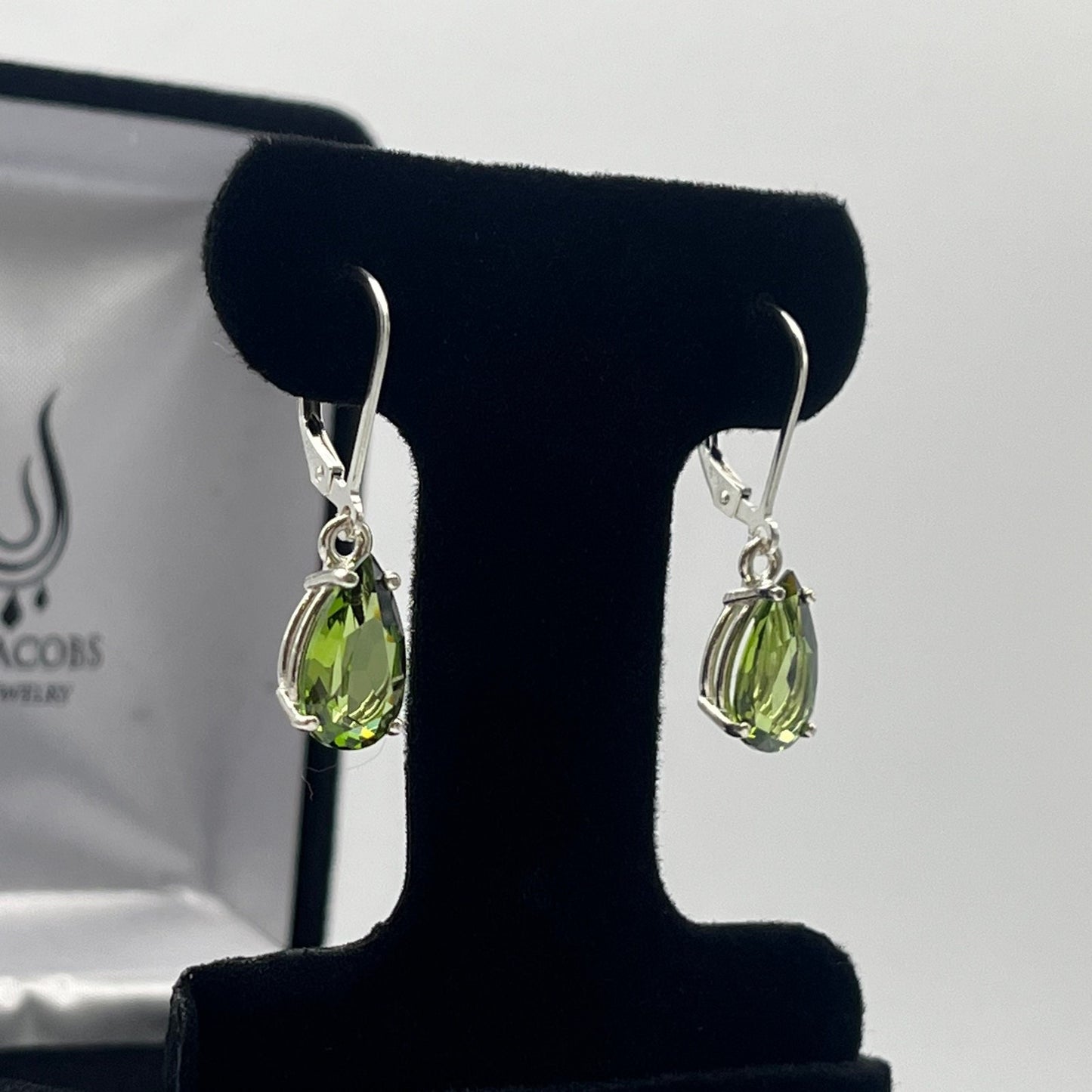 Beautiful 5ctw Pear Cut Peridot Earrings Sterling Silver Trending Jewelry Gift Peridot Earrings August Birthstone