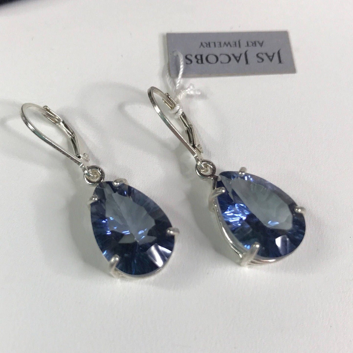 Gorgeous 10ctw Iolite Quartz Earrings in Sterling Silver Iolite Earrings