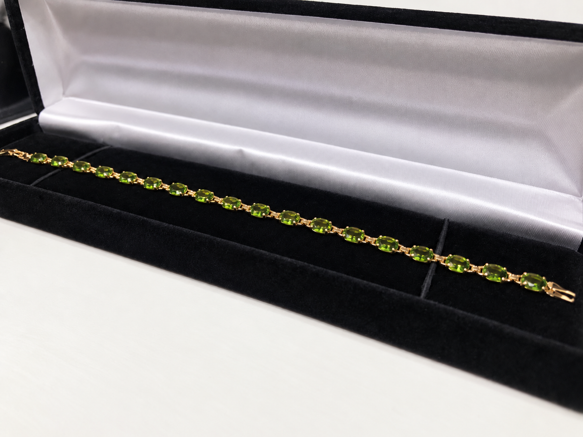 7ctw Oval Cut Peridot Tennis Bracelet