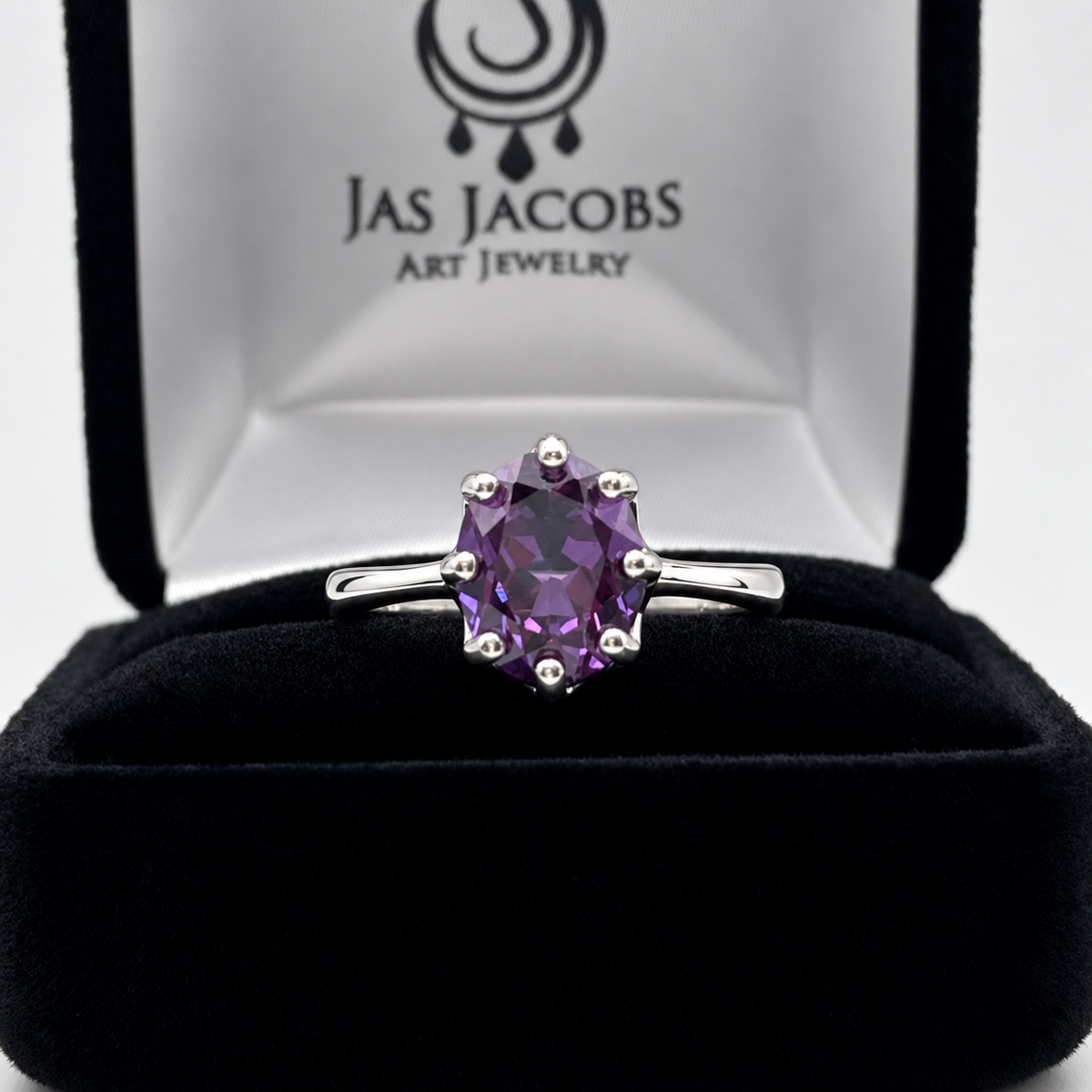 3ct Oval Cut Color Change Alexandrite Sapphire Ring – Art Deco Inspired