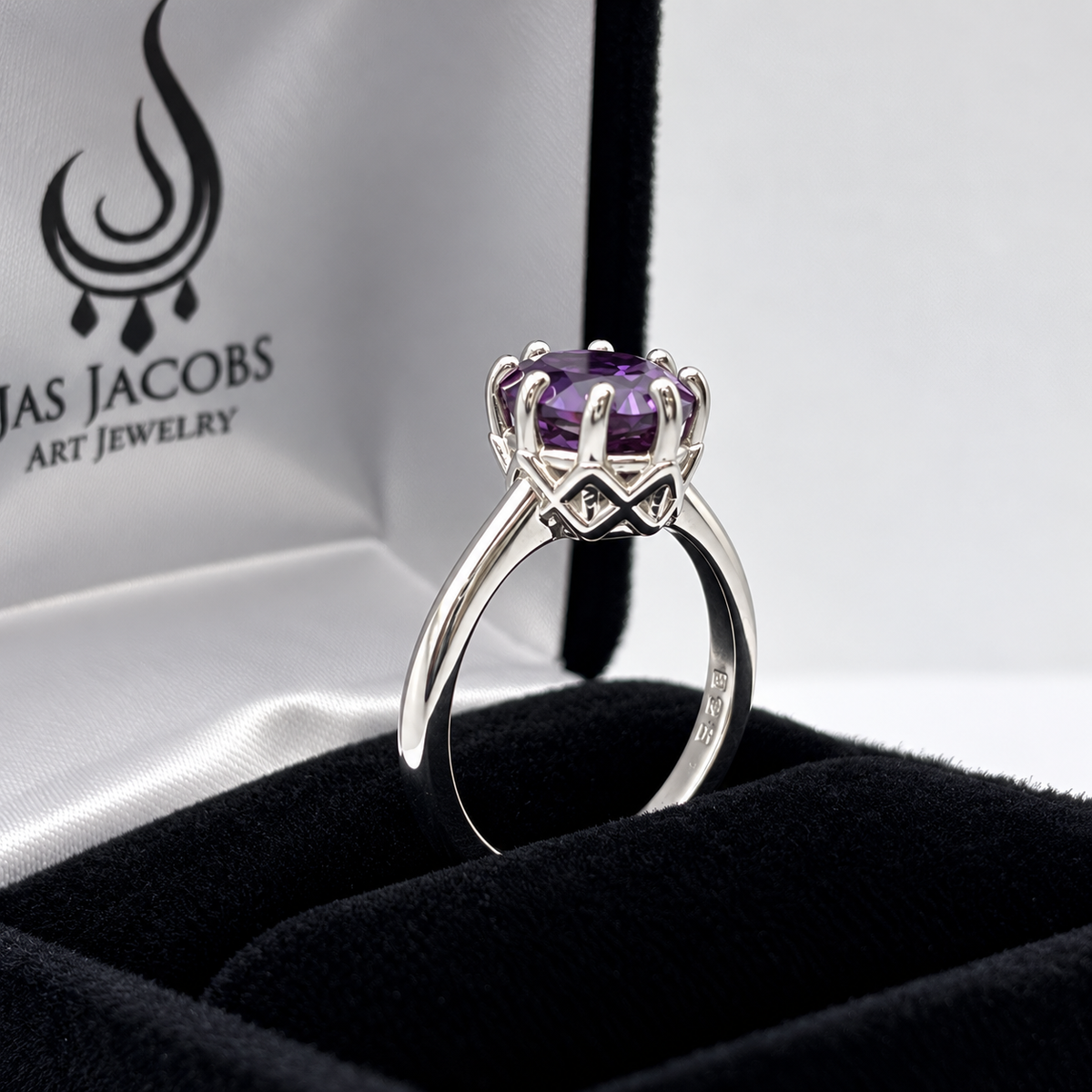 3ct Oval Cut Color Change Alexandrite Sapphire Ring – Art Deco Inspired