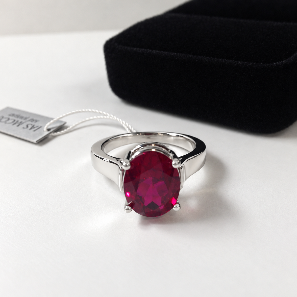 5ct Oval Ruby Wide Band Ring