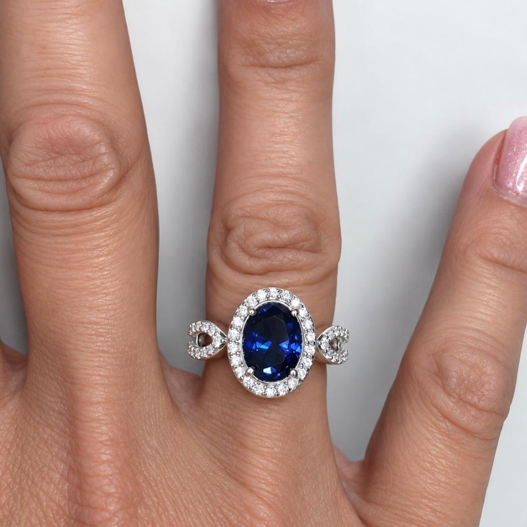 2.5ctw Sapphire infinity ring