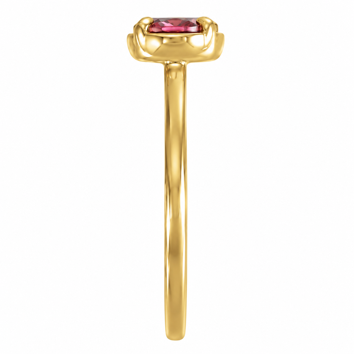 1.3ct Oval Cut Pink Tourmaline Solitaire Ring
