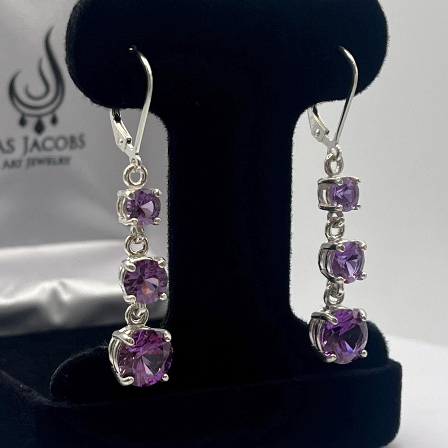 Gorgeous 5ctw Alexandrite Earrings in Sterling Silver