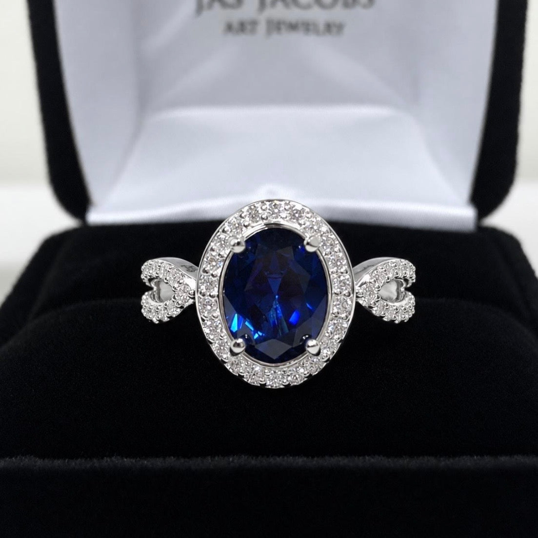 2.5ctw Sapphire infinity ring