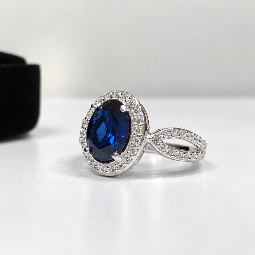 2.5ctw Sapphire infinity ring