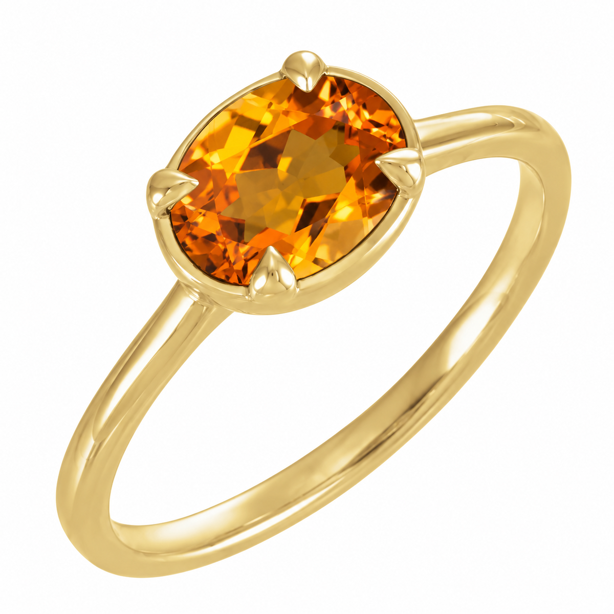 1.2ct Natural Citrine Ring – East-West