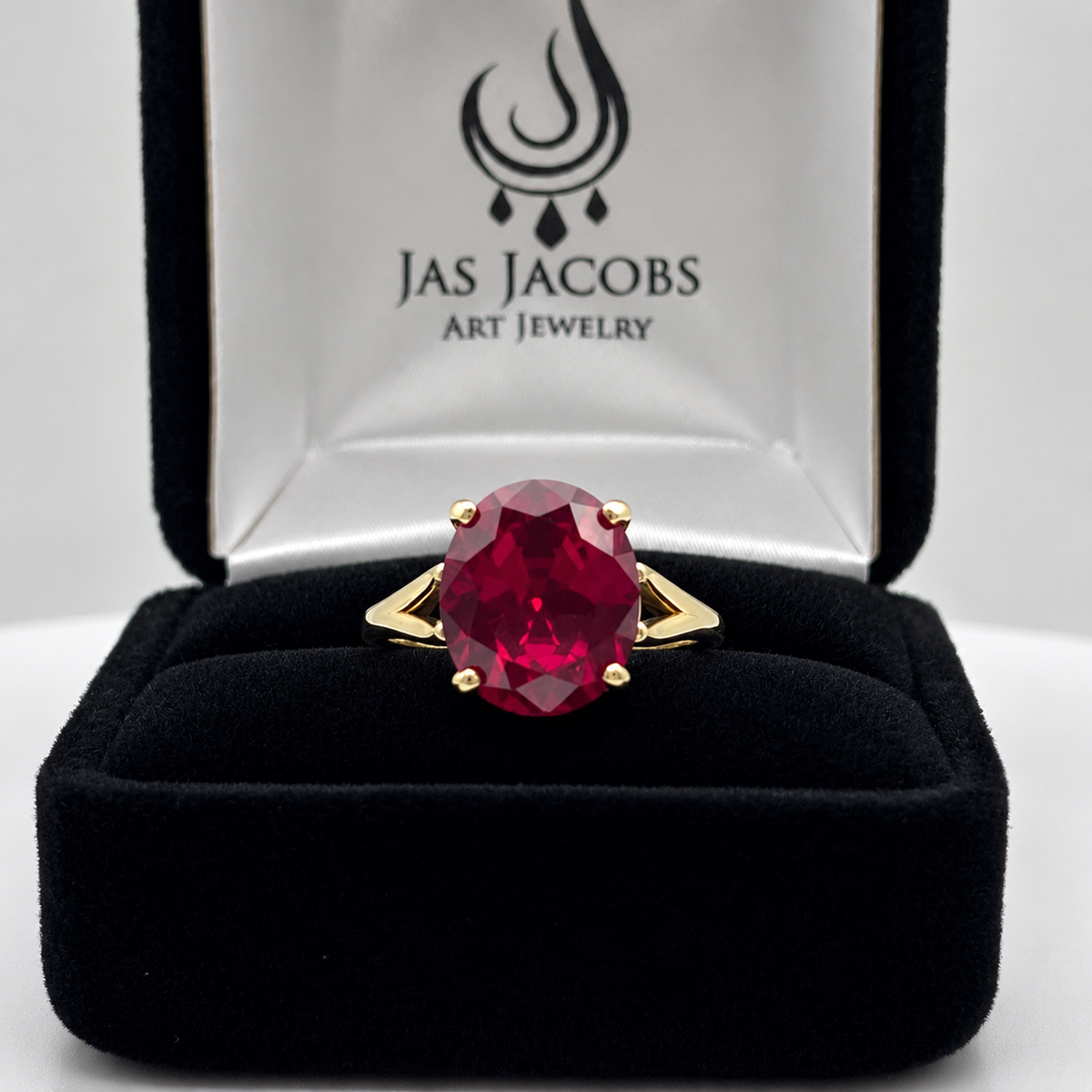 5ct Oval Ruby Solitaire Ring