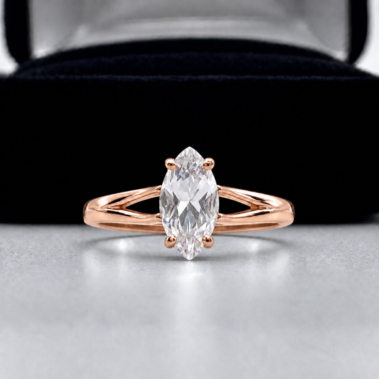 1.25ct Marquise White Sapphire Engagement Ring