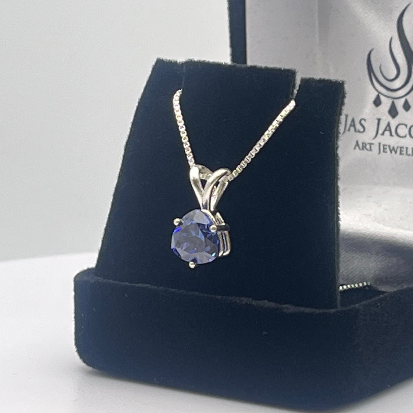 Beautiful 2ct Trillion Cut Tanzanite & Sterling Silver Pendant Necklace Trillion Cut Tanzanite Fine Jewelry Trends 2ct Tanzanite Pendant