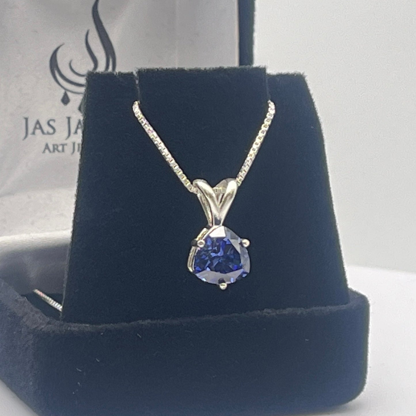 Beautiful 2ct Trillion Cut Tanzanite & Sterling Silver Pendant Necklace Trillion Cut Tanzanite Fine Jewelry Trends 2ct Tanzanite Pendant