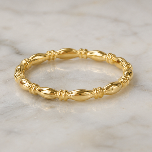 14K/20 Yellow Gold Filled Stackable Ring – Dainty Minimalist Gold Band for Women | Thin Layering Ring | Everyday Jewelry Gift